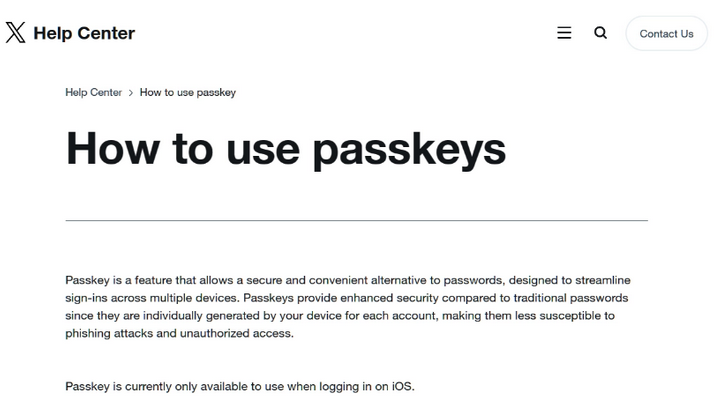 北仑苹果维修店铺分享iOS用户如何通过通行密钥(Passkey)登录 