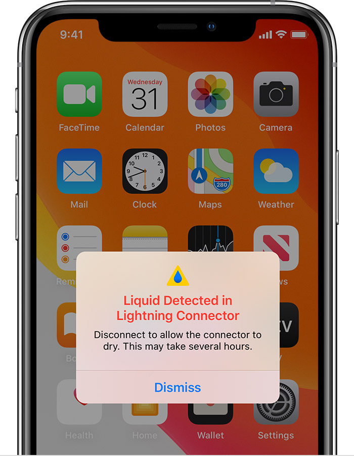 北仑苹果手机维修分享iPhone 12 在充电时出现 “闪电接口检测到液体”的提示怎么办 